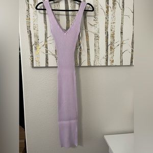 Lavender midi ribbed dress